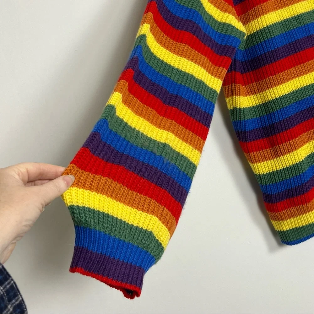 Colorful Striped Sweater Size Medium - Picture 3 of 6